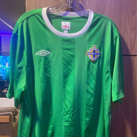 Umbro Other - Northern Ireland Umbro Striped Football Soccer Jersey Size XL Green
